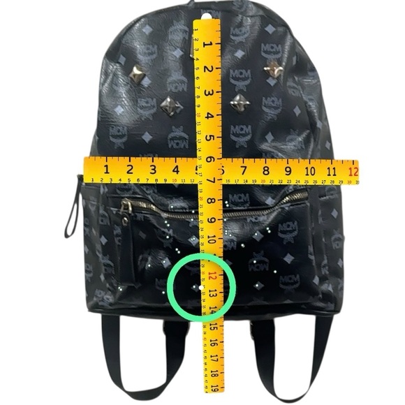 MCM Studded Backpack, Coated Canvas Leather, One Size - Picture 17 of 17